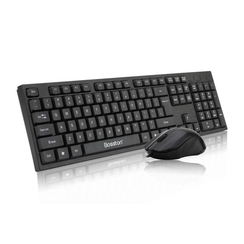 Combo bàn phím + chuột có dây bosston d5300 usb chính