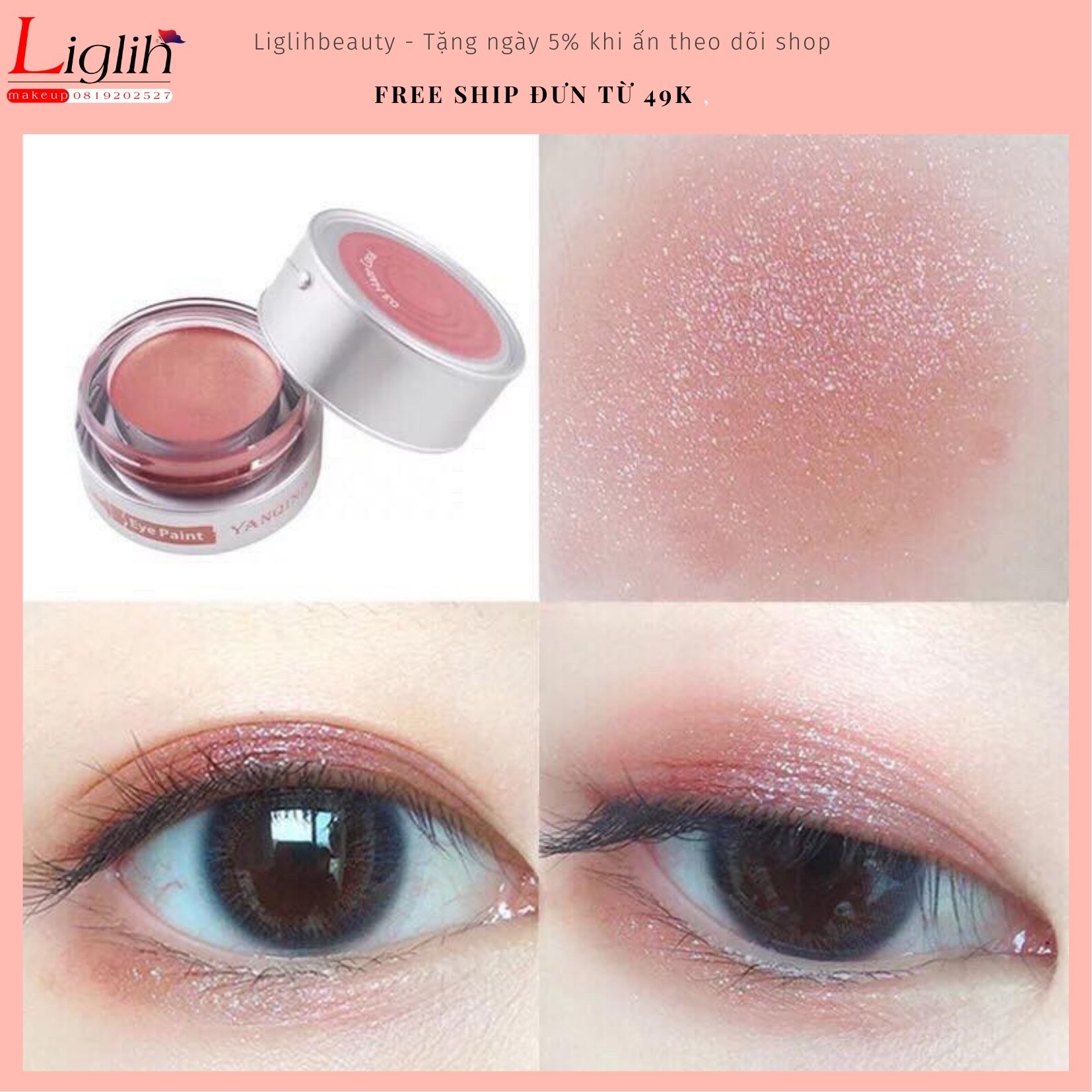 Nhũ mắt dạng sáp anh trai long lanh Yanqina