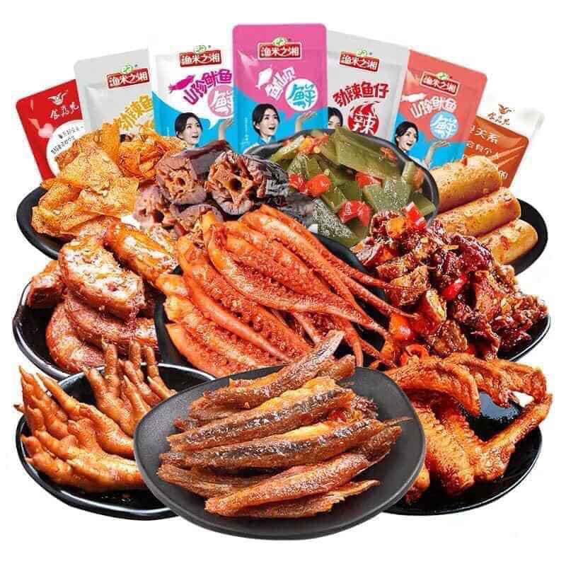 Set ăn vặt gồm 36 gói cay tứ xuyên - đồ ăn vặt