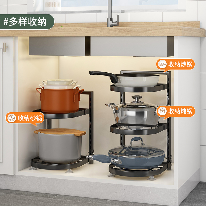 Kệ xoong nồi, kệ đồ dùng thiết thực cho nhà bếp và phòng tắm thông minh tiện dụng