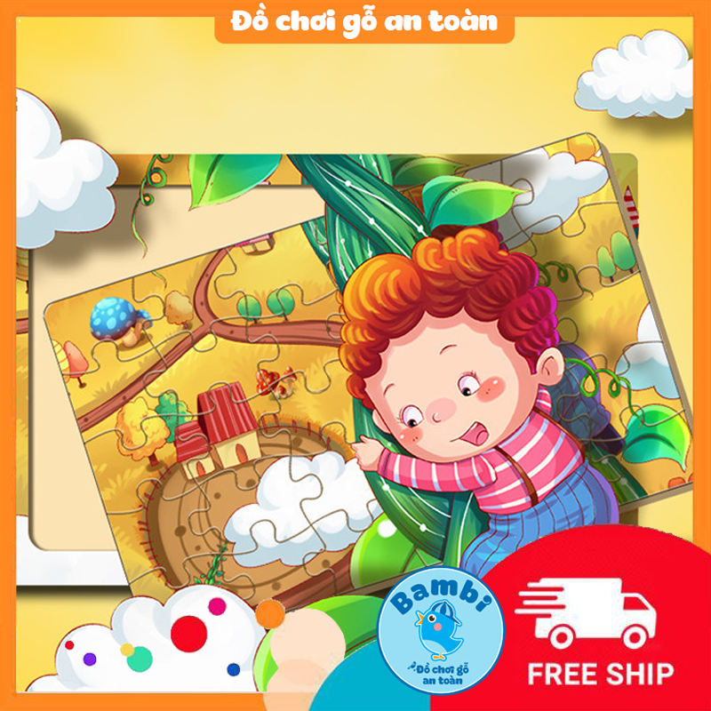 Combo 10 tấm ghép hình loại 30 miếng cho trẻ - Bộ ghép hình