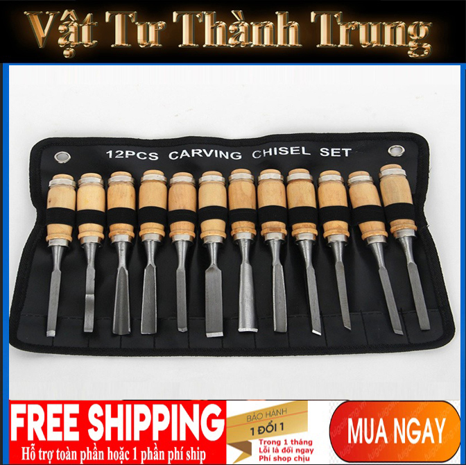 Bộ 12 mũi đục gỗ,khắc gỗ đa năng- Mũi đục gỗ,đục tay