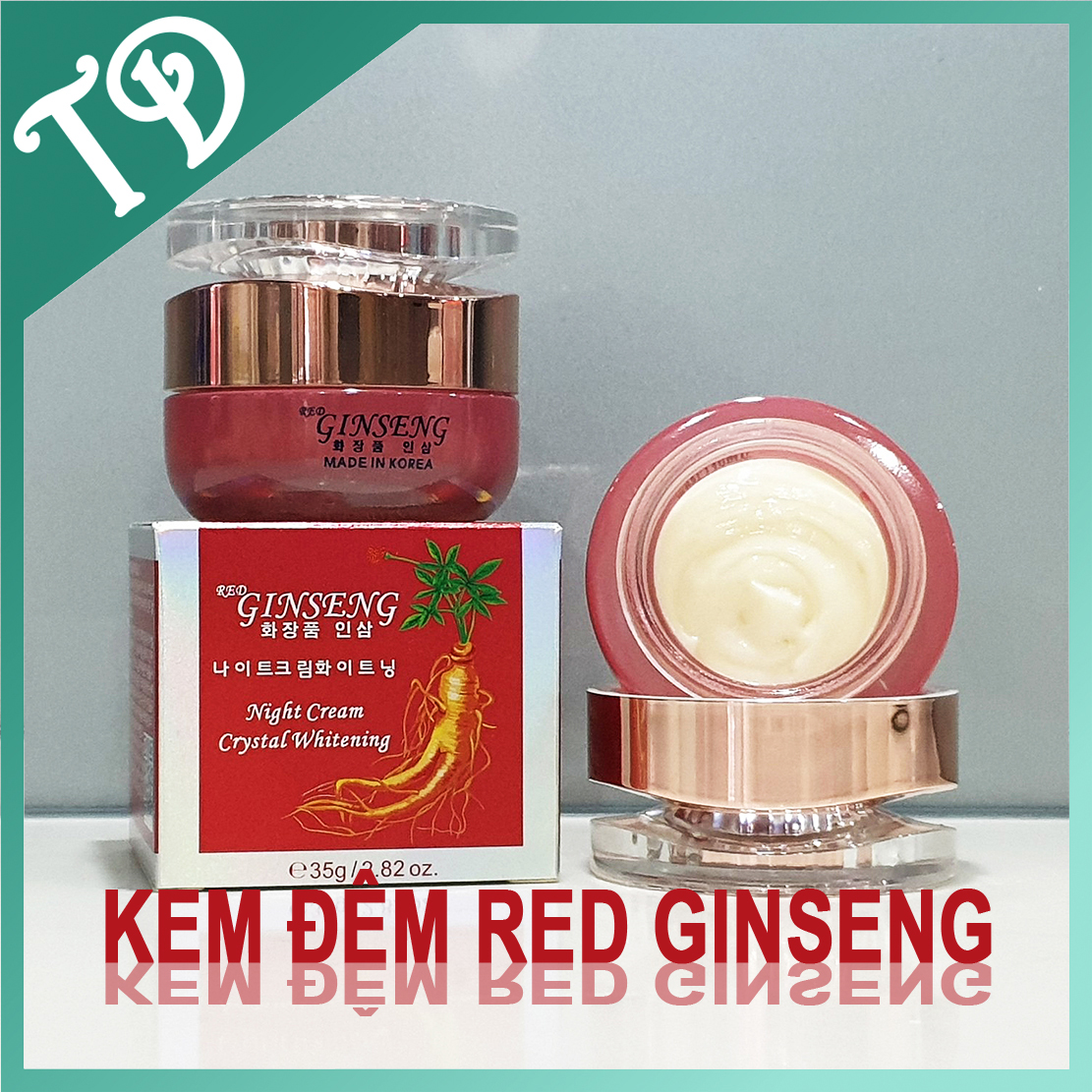 [CHÍNH HÃNG] Kem đêm Red Ginseng, giúp làm sạch nám tàn nhang và tái tạo da, kem nám Hàn Quốc, mỹ phẩm Ginseng.