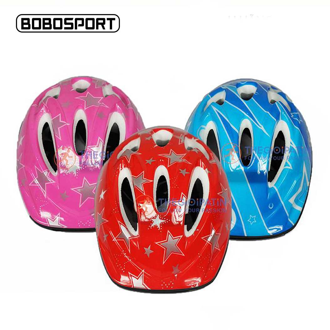 Mũ Bảo Hiểm Trượt Patin và Xe Đạp BoBokids, chất liệu nhựa cao cấp, chịu sự va đập cao, thiết kế nhiều lỗ thoáng khí