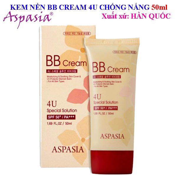 Kem Nền có chống nắng BB Aspasia 4U BB Cream Special Solution SPF50+/PA+++ 50ml