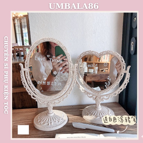 Gương Để Bàn Trang Điểm UMBALA86 Phong Cách Hoàng Gia TÂN CỔ ĐIỂN [ MÃ B701 ]