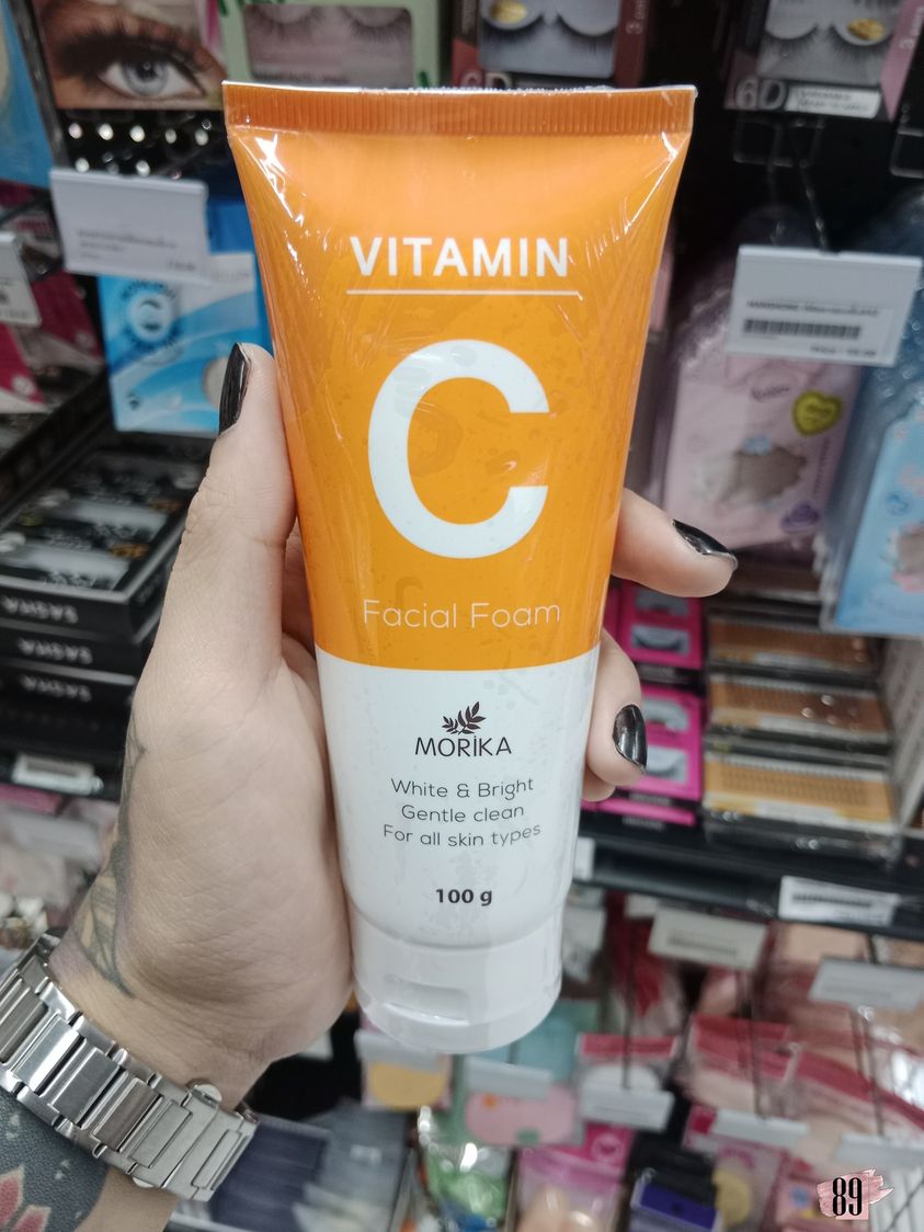 Sữa rửa mặt trắng da vitamin c morika facial foam thái lan 100gram