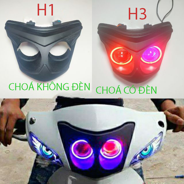 Đèn pha mắt cú mèo xe wave a 50,100,110cc wave s 100cc, rs 100cc, rsx 100cc