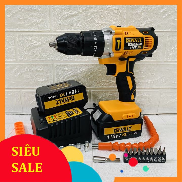 Máy khoan pin Dewalt 118V 3 chức năng Motor 775 Auto Lock Model Dcd 777 chất lượng đảm bảo an toàn đến sức khỏe người sử dụng cam kết hàng đúng mô tả