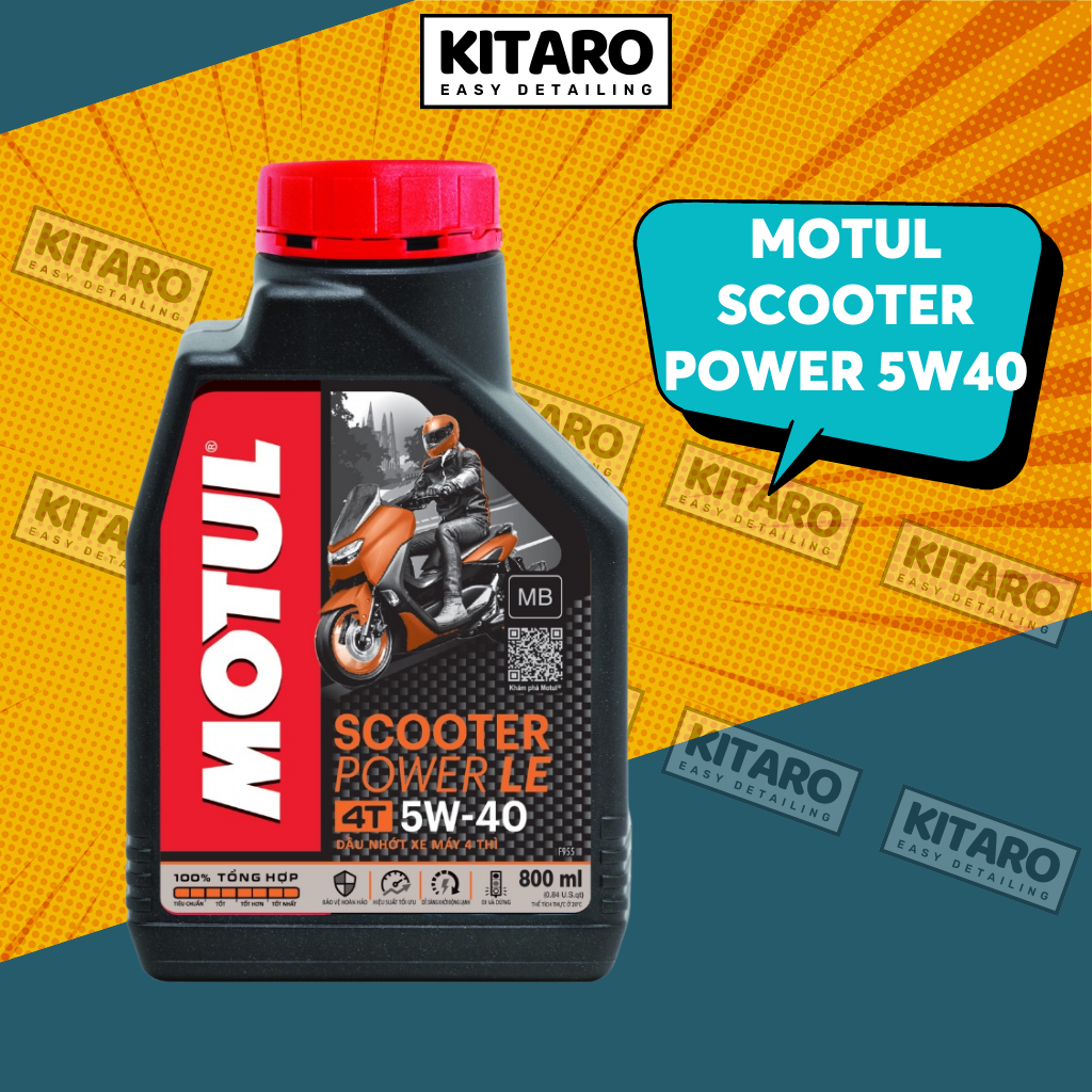 Nhớt motul scooter power le 5w40 800ml tổng hợp - dầu xe tay ga