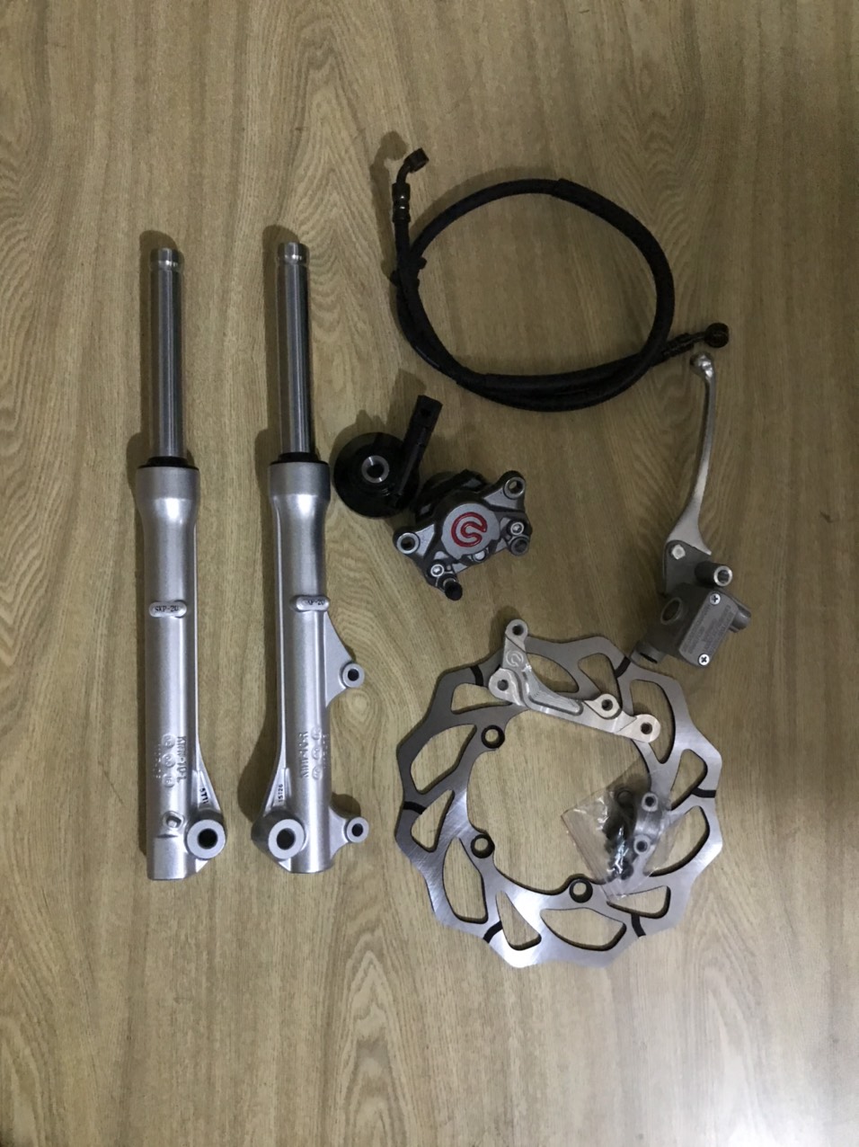 COMBO PHUỘC ZIN HEO BREMBO KIỂU ĐĨA THẮNG WAVE 110