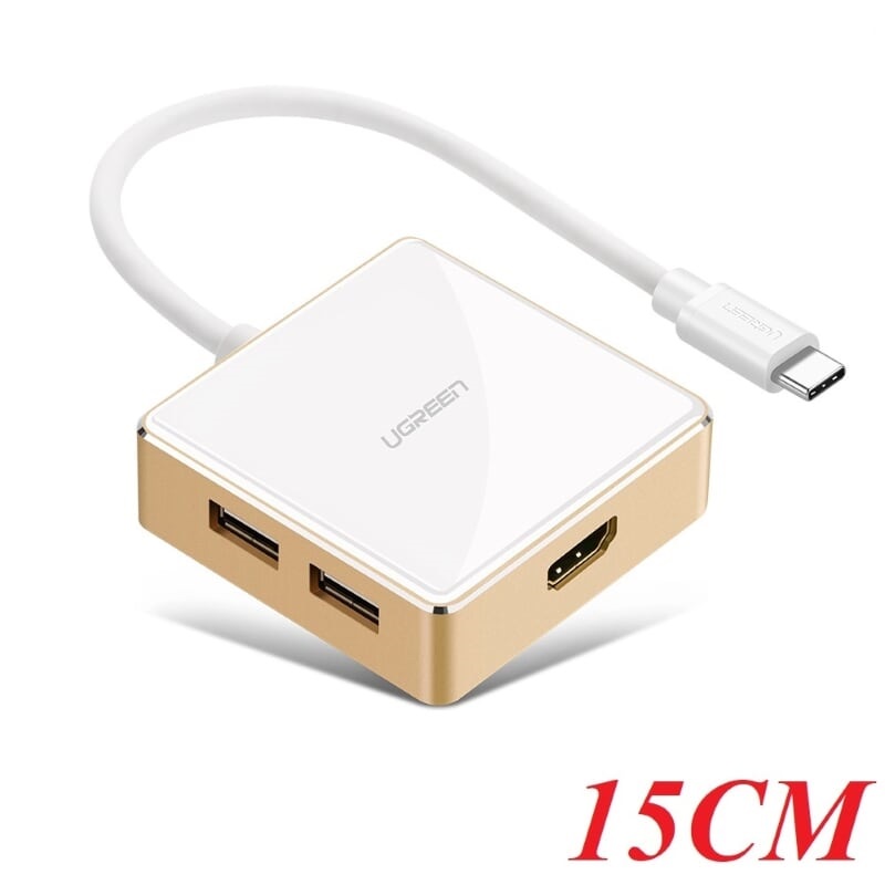 Cáp chuyển đổi usb type c to hdmi + hub usb 2.0 & 3.0 hỗ trợ sạc macbook ugreen 30441