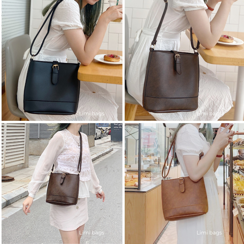 Túi đeo chéo nữ NORI dễ thương mini thời trang đi chơi chất liệu da nhỏ xinh Hàn Quốc vintage nhỏ gọn Limi Bags