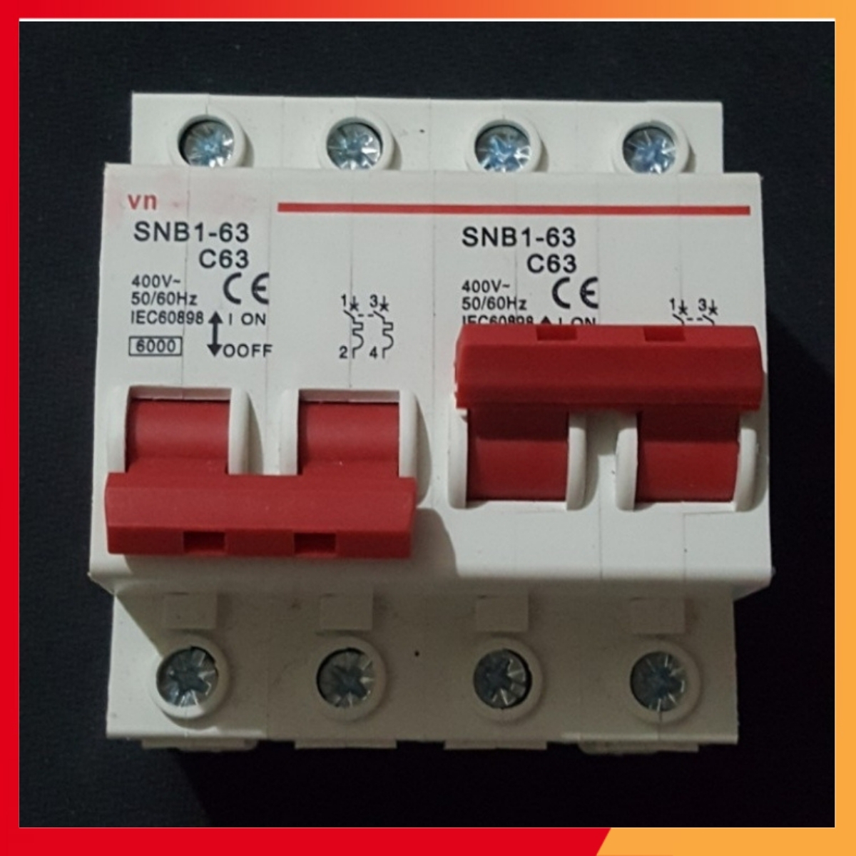 Át đảo chiều lw 63a/2p/220v cầu dao đảo chiều dạng aptomat