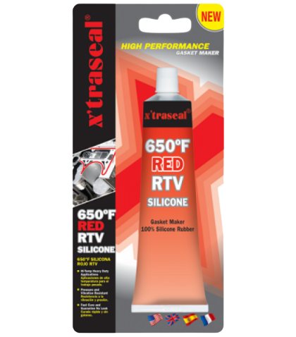 Keo thế ron, silicone chịu nhiệt x’traseal 650ºf đỏ rtv 85g