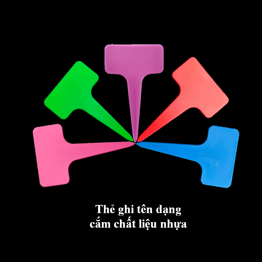 Set 50 thẻ ghi tên cây trồng dạng cắm chất liệu nhựa.