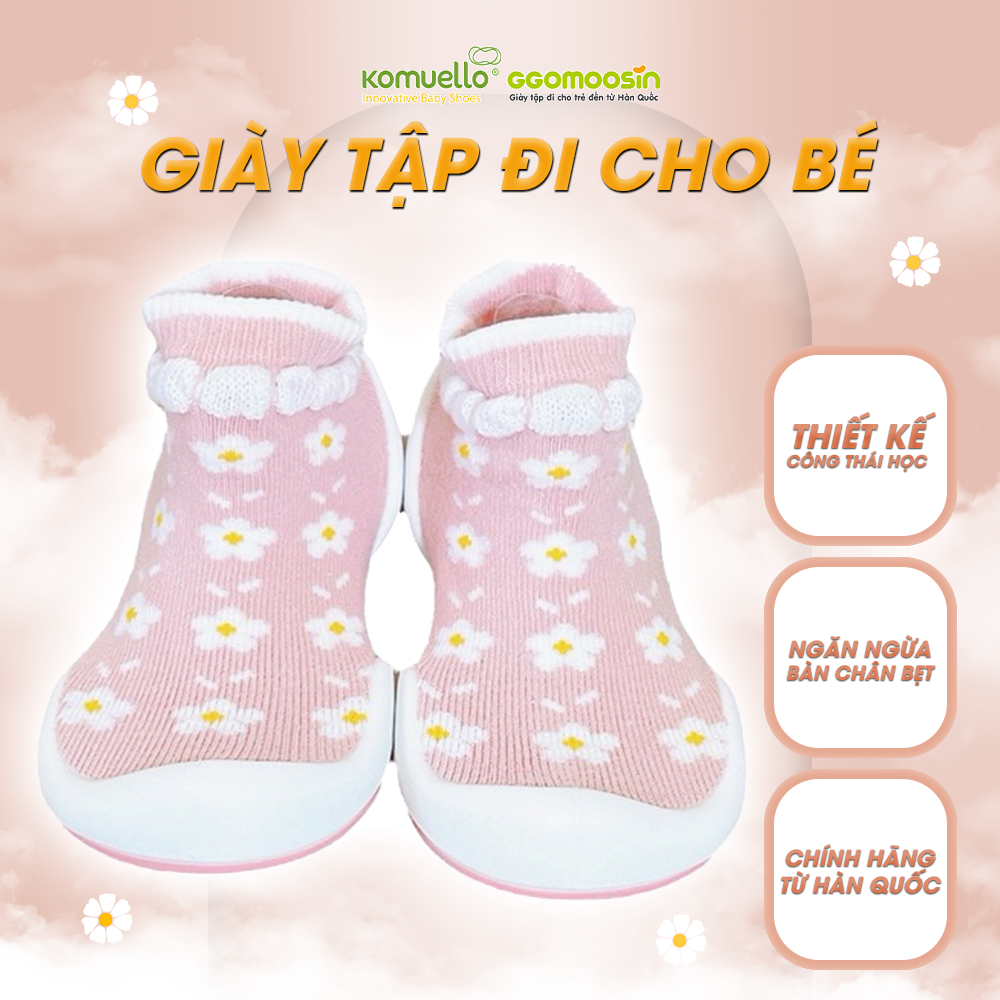 Giày tập đi cho bé cưng Ggomoosin - Blossom
