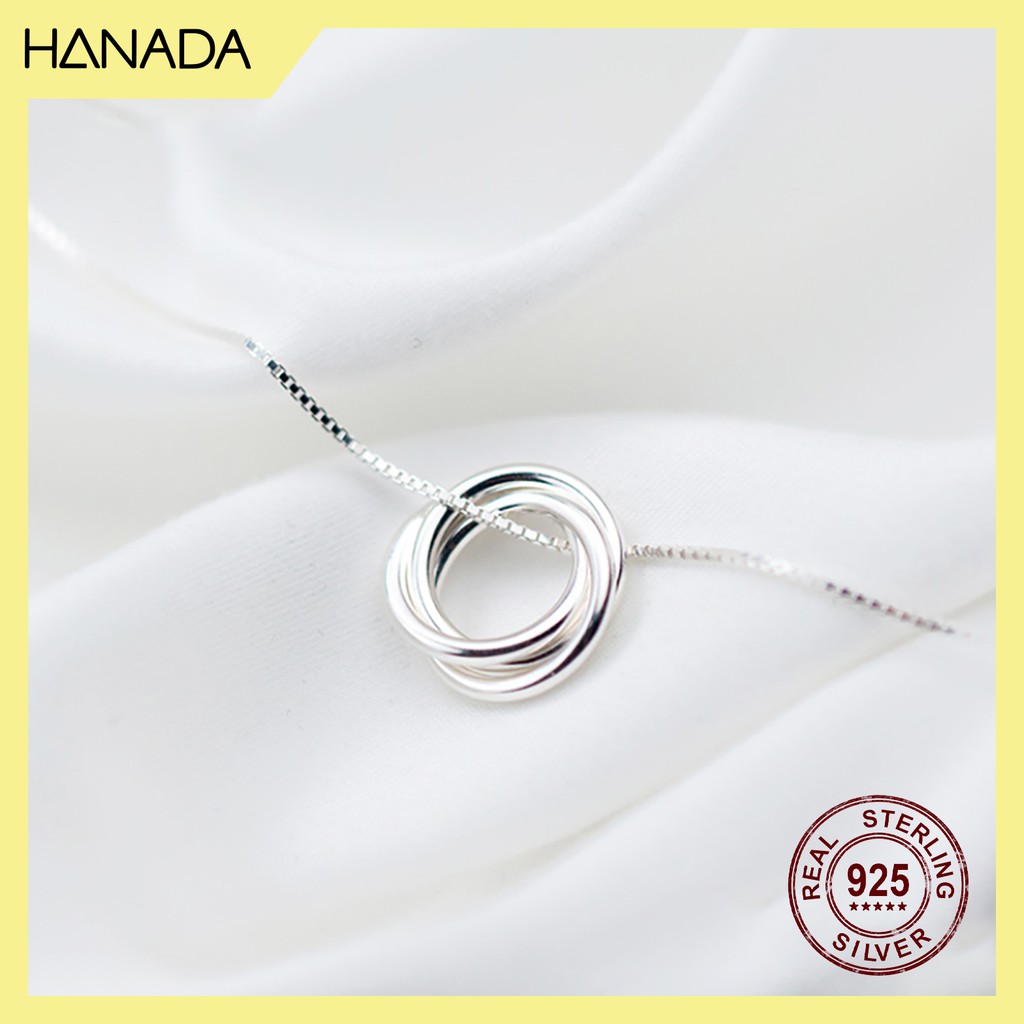 [HCM] Dây Chuyền Bạc 925 Hanada  Vòng Tròn Lồng 0128
