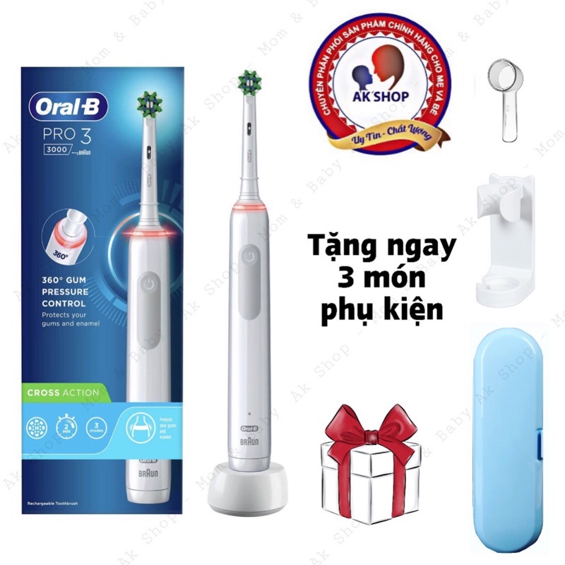 Bàn chải điện Oral-b Pro 3000 Oral B hàng chính hãng Made in