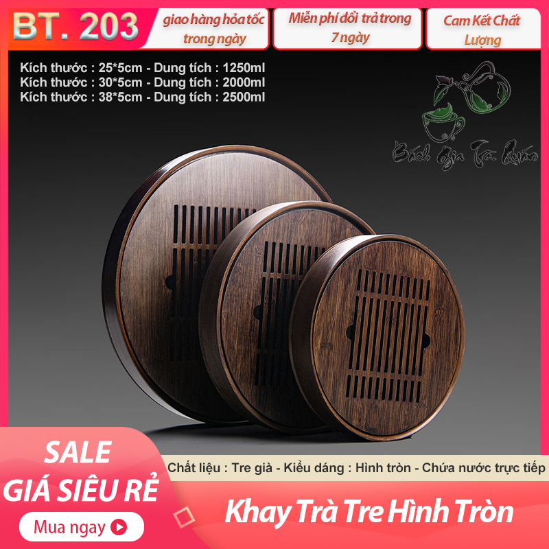 Khay Trà Tre Tròn - Tre già tự nhiên