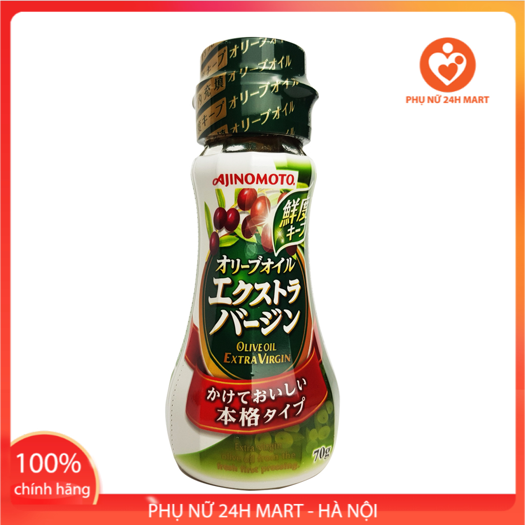 Dầu Olive Extra Virgin Ajinomoto 70g Nhật Bản, Dầu Oliu Nguyên Chất Nhật Bản, Dầu Oliu Nhật Bản, Dầu Oliu Cho Bé Ăn Dặm, Dầu Oliu Extra [DATE T2/2024]