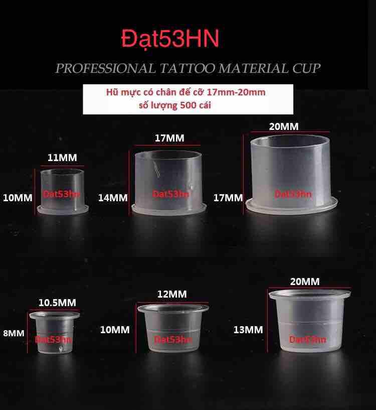 Hũ mực có chân đế 17mm-20mm
