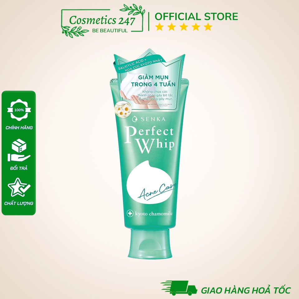 Sữa Rửa Mặt Senka Perfect Whip Acne Care 100G Giảm Mụn
