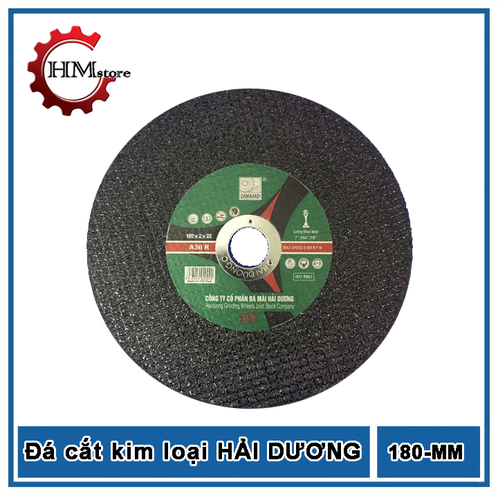 (Combo 5 - 10 Viên) Đá cắt sắt Hải Dương, đường kính 180mm, dày 2mm - Lưỡi cắt sắt, đá cắt sắt, lưỡi cắt sắt 180mm - HẢI MY STORE