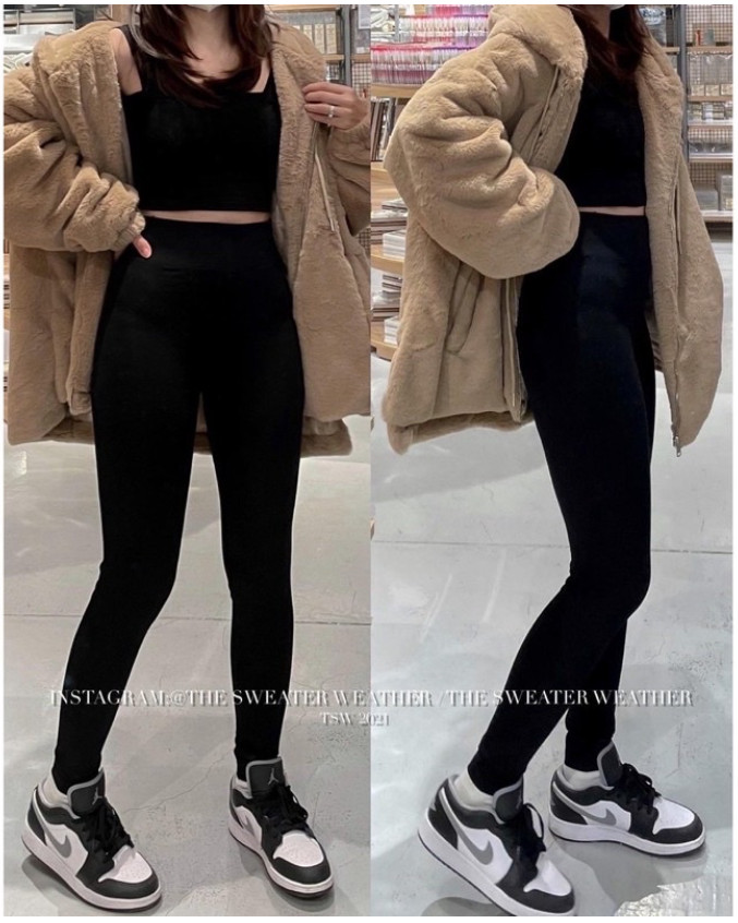 Quần legging nữ cạp cao gen bụng quần thun nữ chất dày dặn co giãn 4 chiều tôn dáng ôm gọn full túi giấy Mu  ji