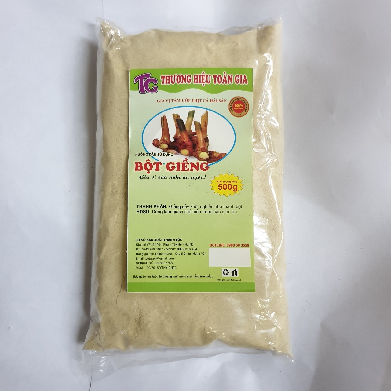 Bột riềng nguyên chất gói 500g - gia vị cho món ăn ngon