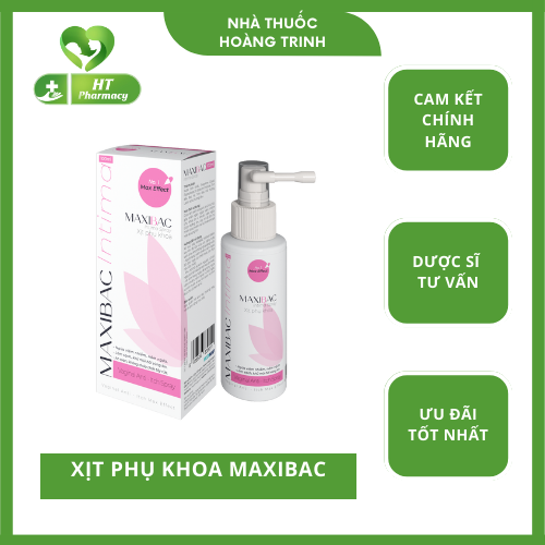 Xịt phụ khoa Maxibac, giảm ngứa phụ khoa, giảm nấm, phòng ngừa viêm nhiễm phụ khoa