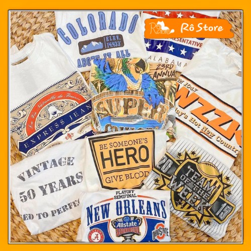 [2hand] Áo Phông Mỹ Loại 1 hàng over size (hàng bán theo COMBO bao đẹp) RÔ STORE TM