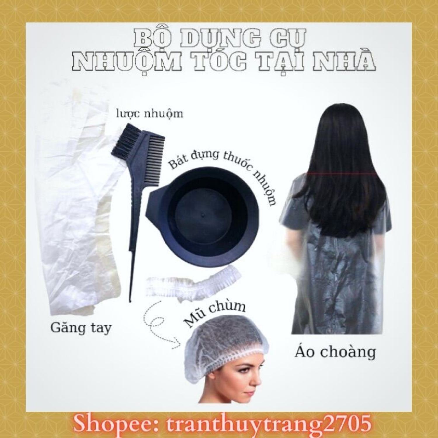 Bộ dụng cụ nhuộm tóc tại nhà tái sử dụng nhiều lần