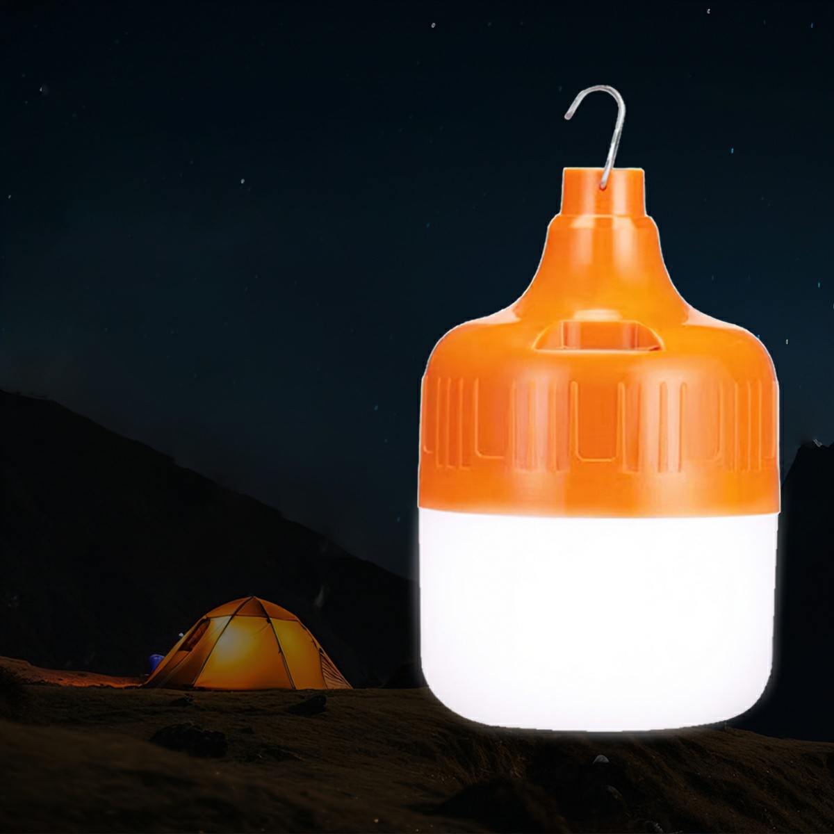 Bóng đèn tích điện, bóng đèn led sạc tích điện đa năng bi có móc treo kèm dây usb để sạc, đèn duy thắng 30w 80w 100w 150w bigba