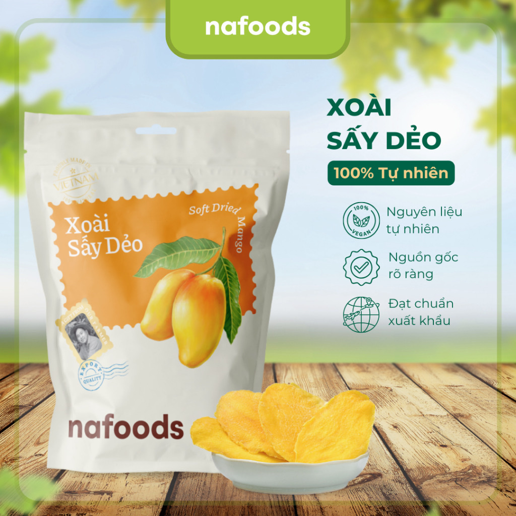 Xoài sấy dẻo 100gr Nafoods