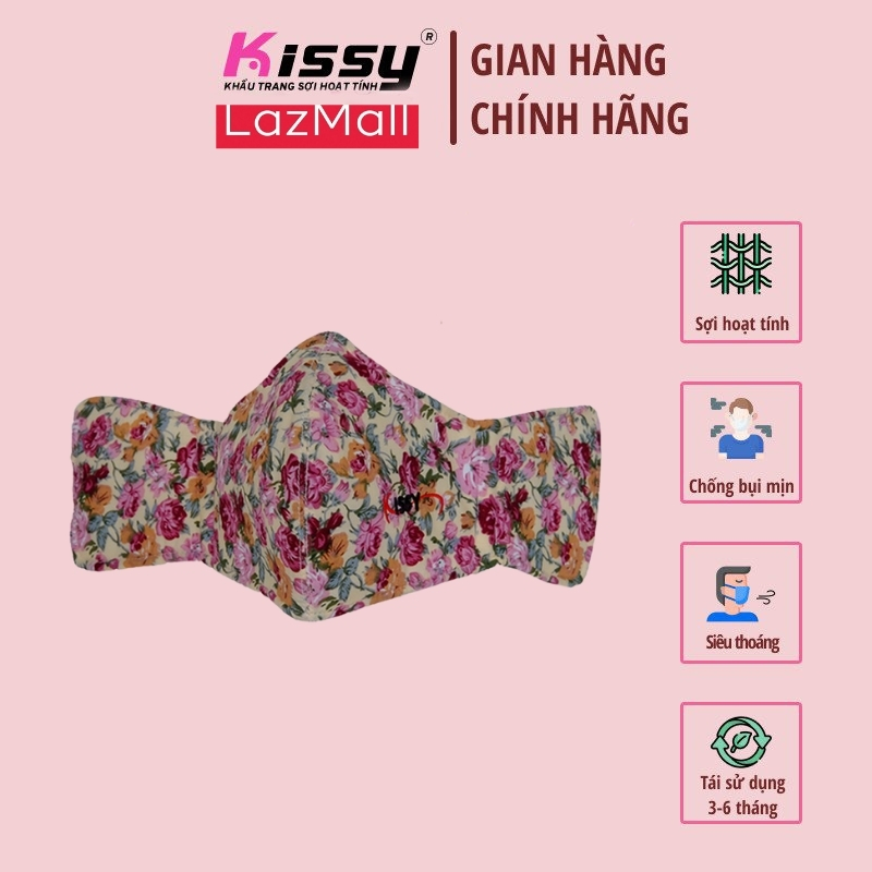 Khẩu Trang Kissy Che Tai Người lớn Chống Nắng Và Bụi Mịn HIỆU QUẢ -BỘ Y TẾ KHUYÊN DÙNG LT-0011