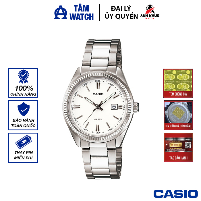 Đồng hồ nữ dây kim loại casio standard chính hãng anh khuê ltp-1302d-7a1vdf