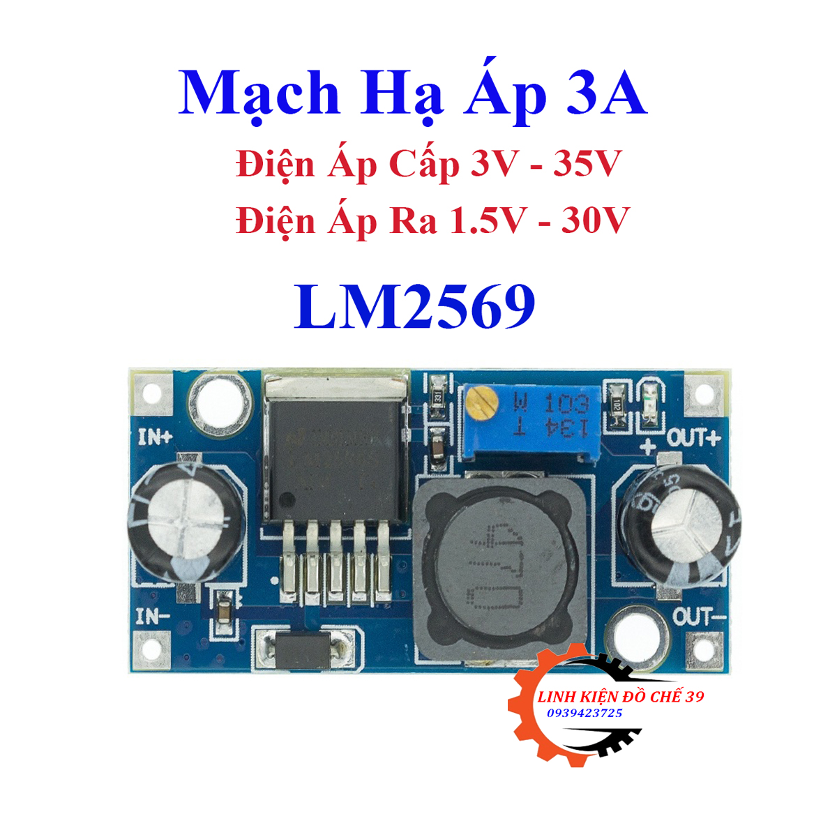 Mạch hạ áp, giảm áp dc lm2596 3a