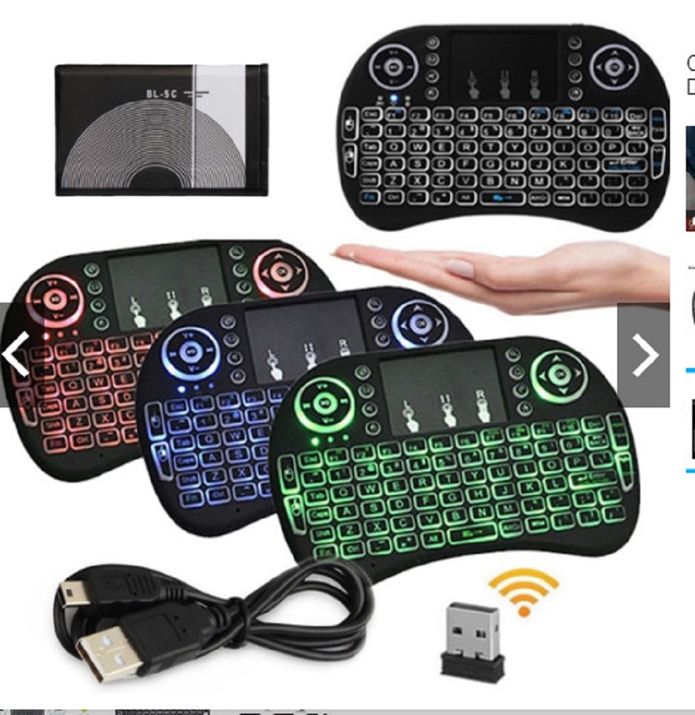 Chuột bay kiêm bàn phím không dây ukb500 i8 cho smart tivi & android box có kèm pin sạc lithium hoặc pin 3a