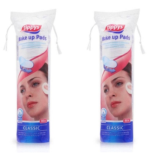 Set 3 gói bông tẩy trang tippys classic 80 miếng/gói - hà lan
