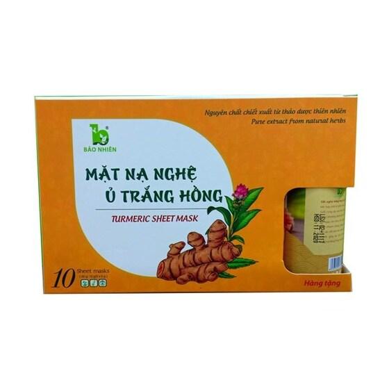 Mặt Nạ Nghệ Ủ Bảo Nhiên 50g giúp giảm mụn – hết thâm sạm – da trắng hồng mịn màng