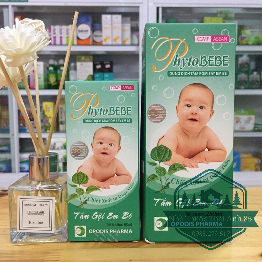 Dung dịch tắm gội rôm sảy em bé phytobebe 250