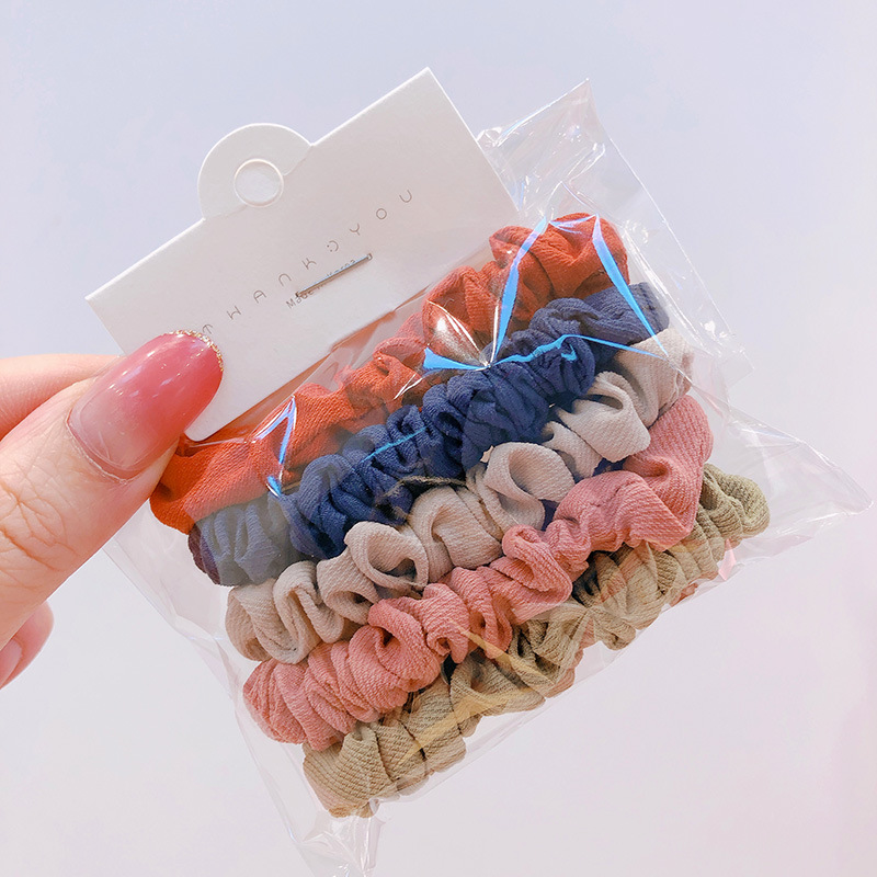 [HCM]Set 5 dây buộc tóc vải von hot trend vừa buộc tóc vừa làm vòng tay cao cấp