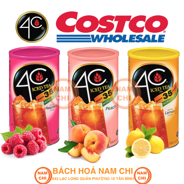 Trà mâm xôi raspberry 4c iced tea 2.34kg giải khát cực đã ngày nắng nóng