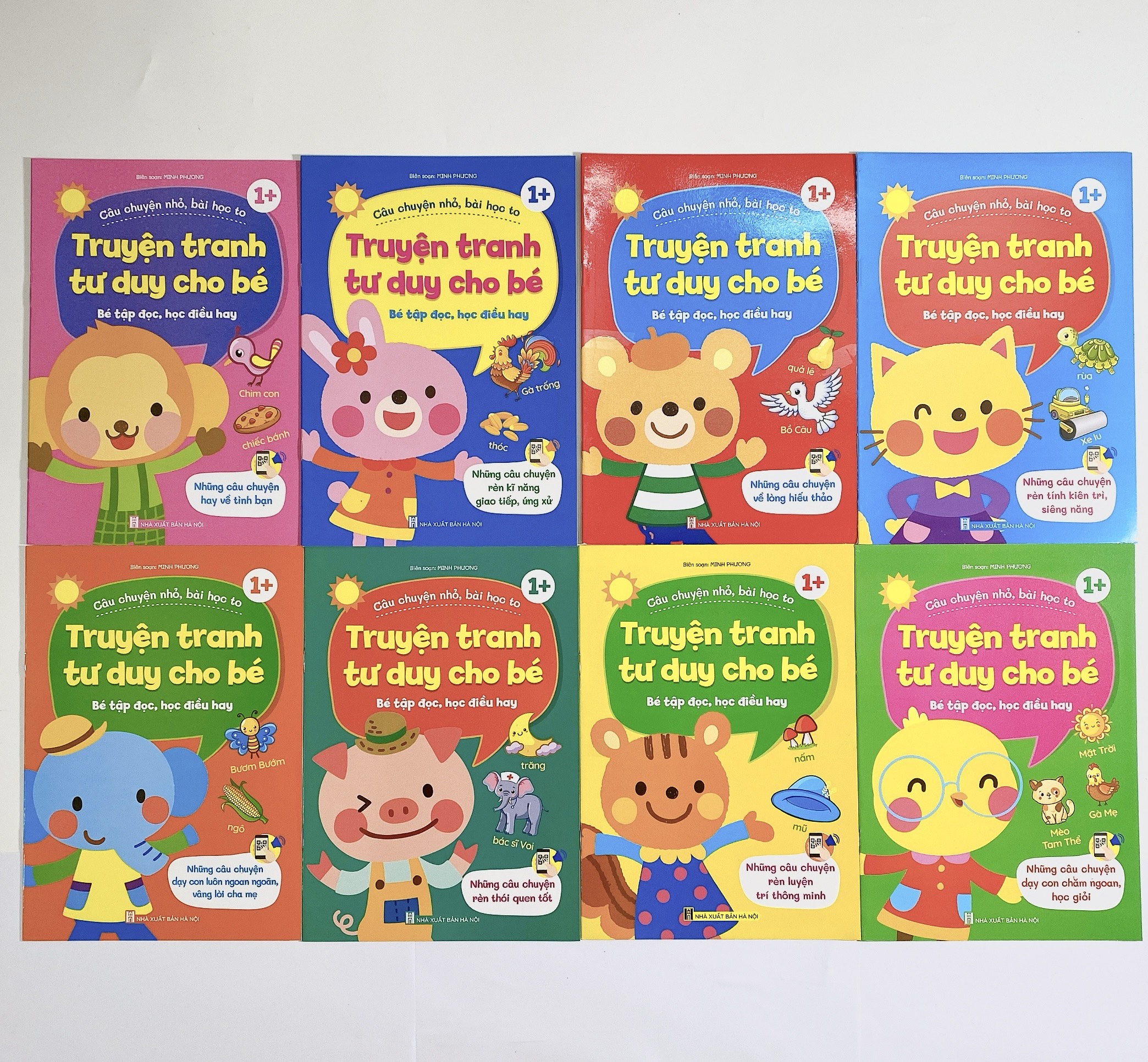 Sách Truyện Tranh Tư Duy Cho Bé - Bé Tập Đọc, Học Điều Hay - có quét QR code để nghe kể truyện ( 8 cuốn)