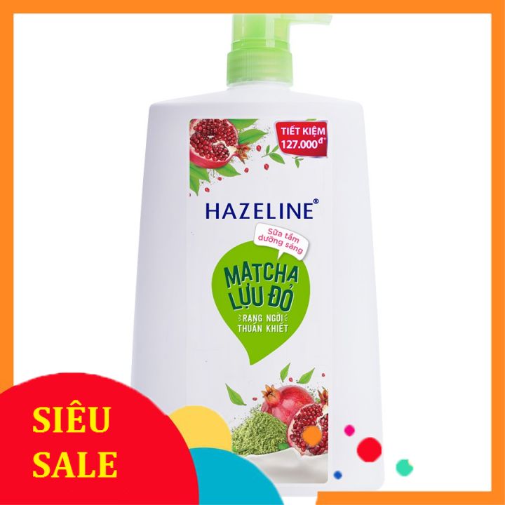 Sữa tắm dưỡng sáng da Hazeline Matcha - Lựu đỏ 1200g