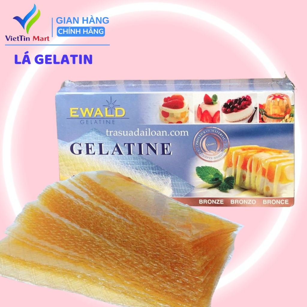 10 lá gelatine (làm bánh, kẹo) -Viettin Mart