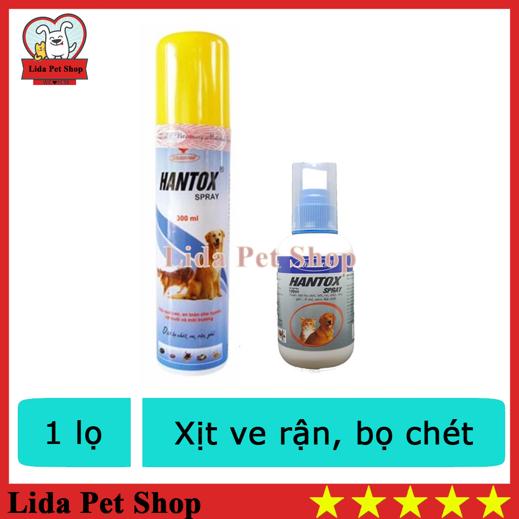 HN- Hantox Xịt ve rận chó mèo bọ chó và bọ mèo 2 loại 100ml và 300ml