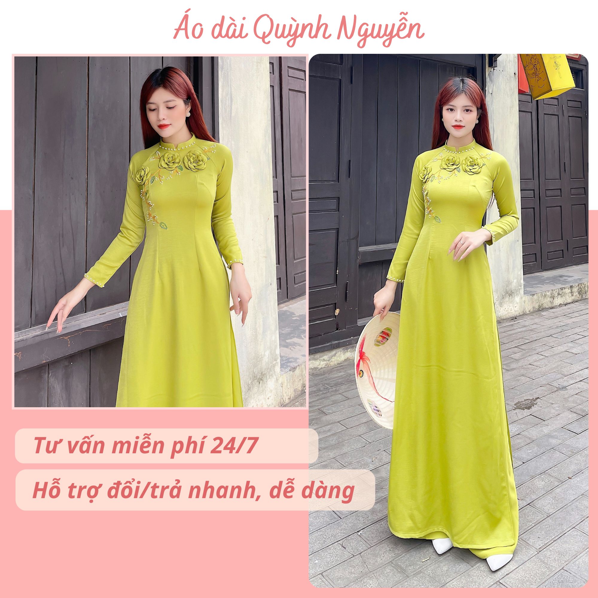 Áo dài cách tân áo dài lụa tây thi cổ truyền thống cao cấp MÃ TK28