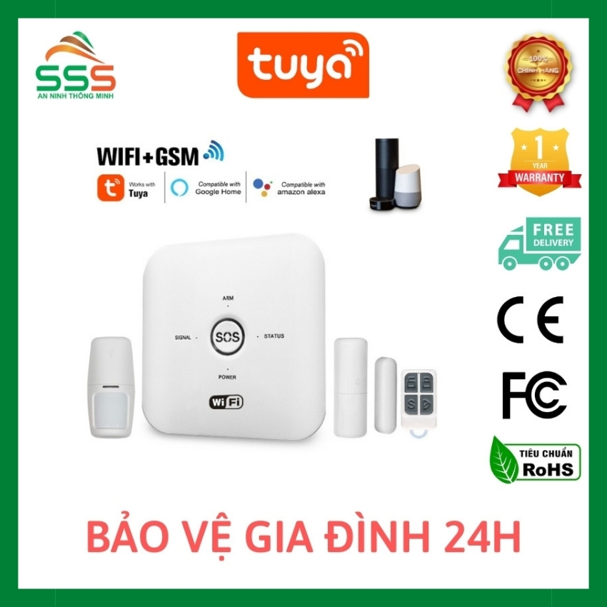 Báo trộm thông minh, chống trộm thông minh TUYA PST-10GDT, Bảo vệ an toàn cho ngôi nhà của bạn, dễ cài đặt, dễ sử dụng. Tặng thêm cảm biến cửa từ trị giá 220k - An Ninh Thông Minh